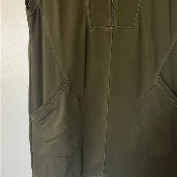 Olive Green Sleeveless Dress - Picture 4 of 6